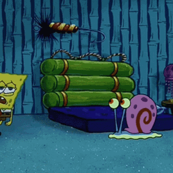 Exhausted Spongebob And Garry GIF