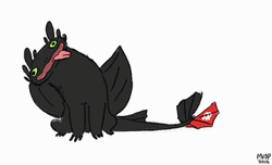 Exhausted Toothless Dancing Meme GIF
