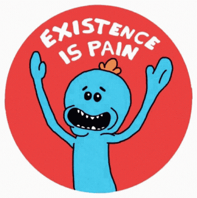 Existence Is Pain Sticker GIF