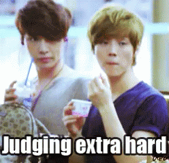 EXO Judging Extra Hard GIF