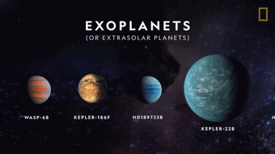 Exoplanets HD189733b Kepler-22B HAT-P-12B Poster GIF