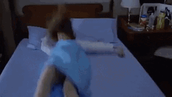 Exorcist Bouncing In Bed GIF