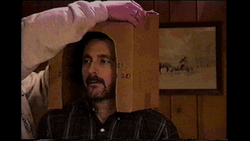 Exorcist Parody Box Head Turn GIF