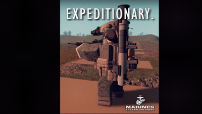 Expeditionary Soldier Holding Gun GIF