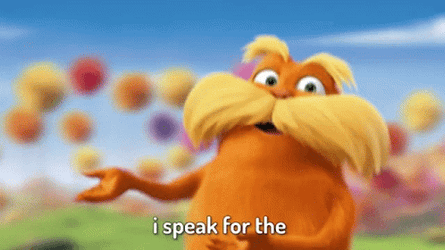 Explaining Lorax Shaking Intensely GIF