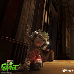 Explosion At The Back Of Baby Groot GIF