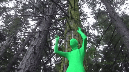 Explosion Green Screen Man Dancing Into Forest GIF