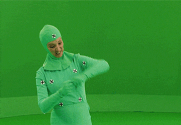 Explosion Green Screen Woman Actions GIF