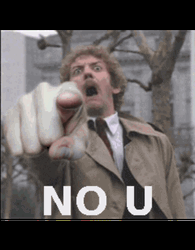 Explosion Guy Pointing No U GIF