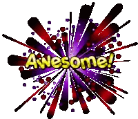 Explosion With Awesome Text Sticker