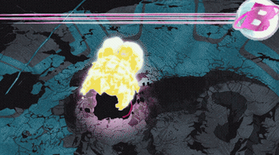 Explosion With Letter B GIF