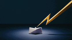 Expressive Yellow Lightning Boat Strike GIF