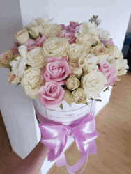 Extraordinary Pink And White Flores GIF