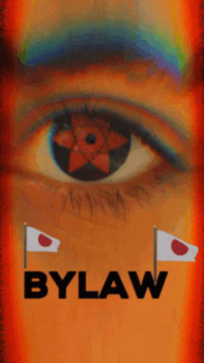 Eye Painting With Bylaw Text GIF