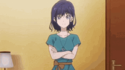 Eye Twitching Aki Adagaki Anime GIF