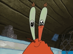 Eye Twitching Mr Krabs GIF