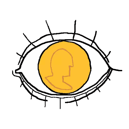 Eye With Coin Center Sticker