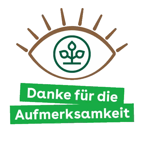Eye With Plant And Danke Fur Die Aufmerksamkeit Sticker
