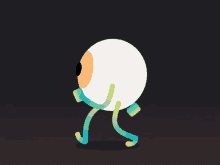 Eyeball Walking Around GIF