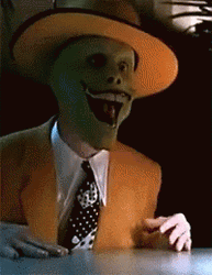Eyes Popping Out Mask Drop His Tounge GIF