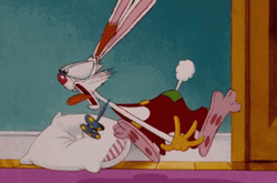 Eyes Popping Out Rabbit Is Startled GIF