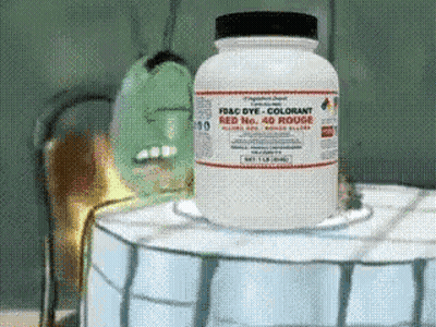 F & C Dye Colorant Bottle On White Barrel GIF