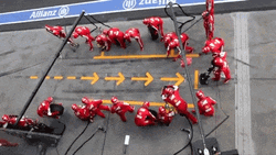F1 Race Car Pitstop GIF