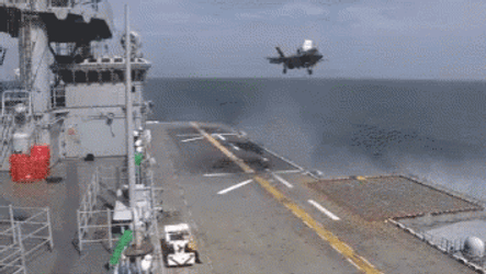F22 Raptor Carrier Landing GIF