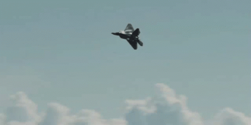 F22 Raptor Jet Mid Air Flip GIF