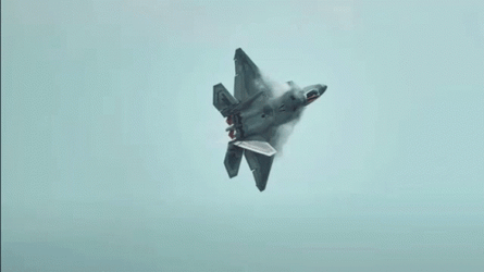 F22 Raptor Sky Smoking GIF