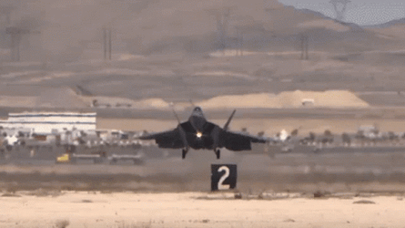 F22 Raptor Touchdown GIF