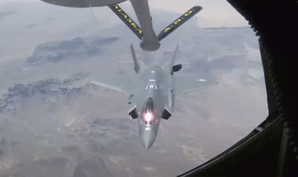 F22 Raptor White Raptor Overtaking GIF