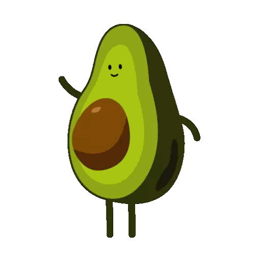 Face And Arms Avocado Sticker