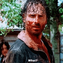 Face Covered With Blood GIF