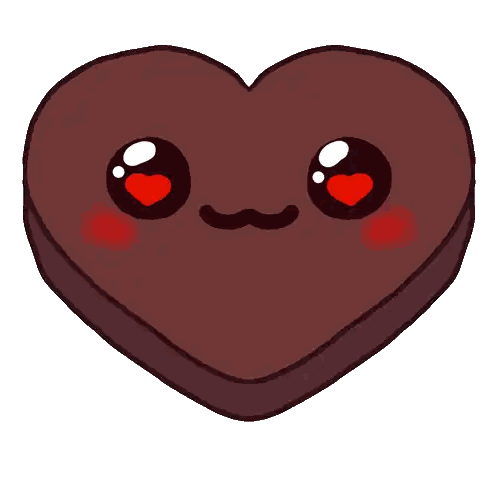 Face Heart With U-U Text Sticker