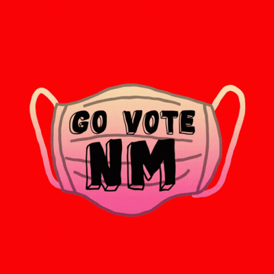 Face Mask With Go Vote NM GIF