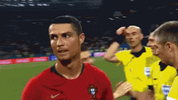Face Reaction Of Ronaldo Goal GIF