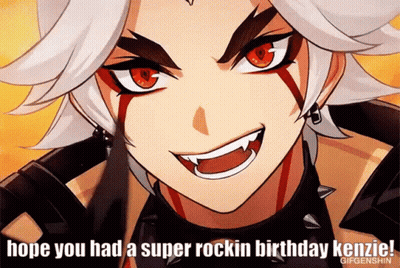 Face Saying Hope You Had Super Rockin Birthday Kenzie GIF