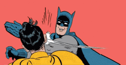 Face Slap Batman To Robin GIF 