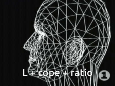 Face With L + Cope + Ratio Text GIF