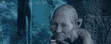 FaceApp Gollum Saying No GIF