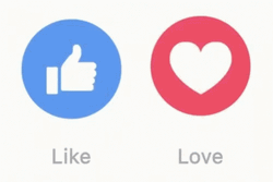 Facebook Like Love Sticker