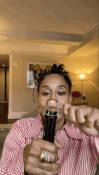 Facial Champagne Surprise Scared Tracee Ross GIF