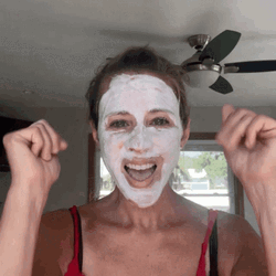 Facial Mask Yay Nice Awesome Cheering GIF