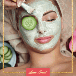 Facial Spa Day Cucumber Eyes Switching GIF