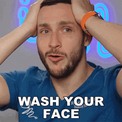 Facial Wash Your Face Worried Anxious GIF