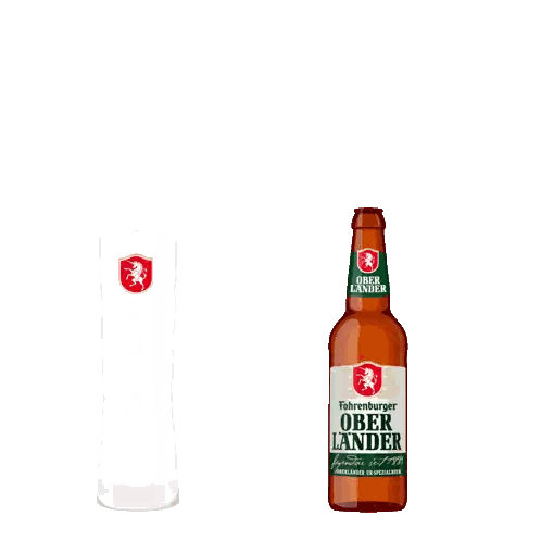 Fahrenburger Beer Poured Into Tall Glass Sticker