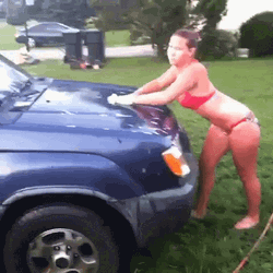 Fail Sexy Bikini Car Wash GIF