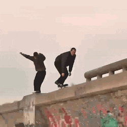 Fail Skateboard Wall Jump