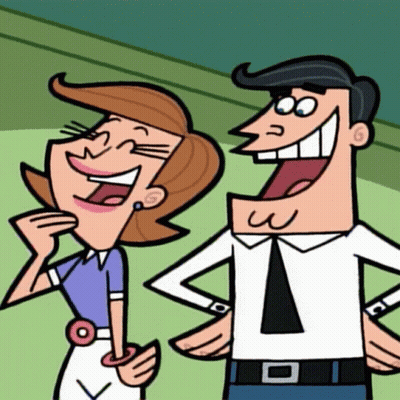 Fairly OddParents Man And Woman Laughing GIF